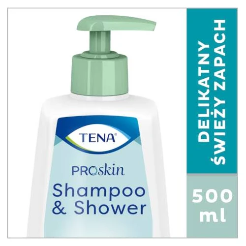 Tena ProSkin  Shampoo & Shower żel–szampon do mycia, 500 ml - Dla osób starszych o delikatnej skórze i włosach - 2