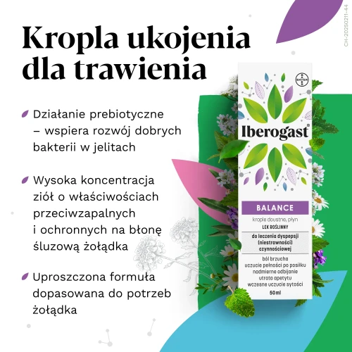 Iberogast Balance krople doustne, 50 ml - Krople na niestrawność na bazie wyciągów roślinnych - 3