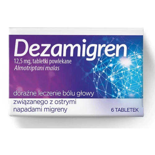 Dezamigren 12,5 mg, 6 tabletek - Na ostry napad migreny - 2