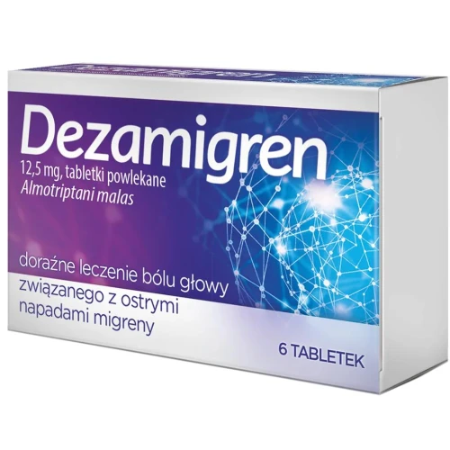 Dezamigren 12,5 mg, 6 tabletek - Na ostry napad migreny - 3