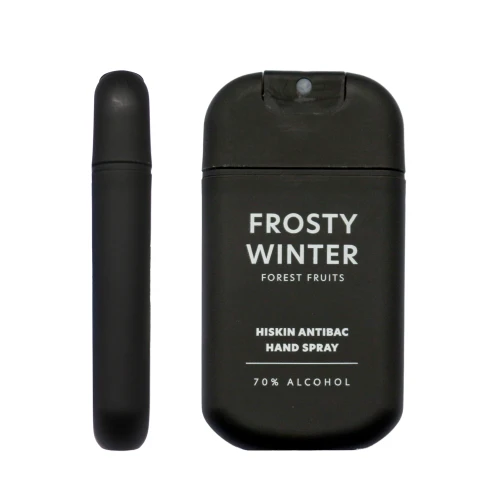 Hiskin Frosty winter Forrest fruits Spray do dezynfekcji rąk, 30 ml - Dezynfekcja dłoni w kompaktowym formacie - 1