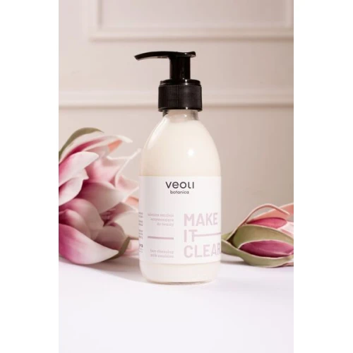 Veoli Botanica Make It Clear, mleczna emulsja oczyszczająca do twarzy, 200 ml - Usuwa zanieczyszczenia, głęboko nawilża i koi podrażnienia  - 2
