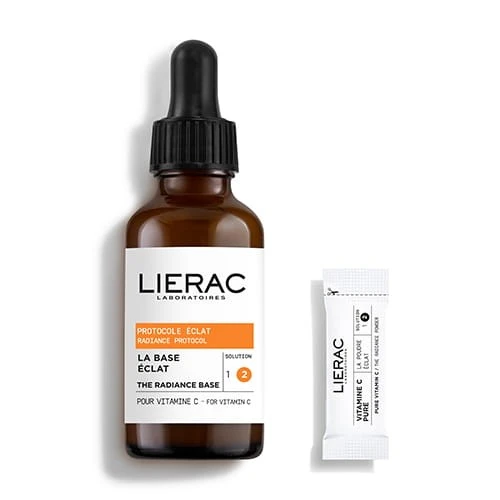 Lierac Protokół Aktywacji Basku Skoncentrowane serum rozświetlające, 30 ml + 14 saszetek - Wyrównuje koloryt skóry, wygładza zmarszczki i drobne linie - 1