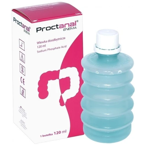 Proctanal Enema Wlewka doodbytnicza, 120 ml - Wsparcie przy wypróżnianiu dla dorosłych i młodzieży 12+ - 1