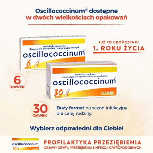 Boiron Oscillococcinum granulki, 30 dawek - W profilaktyce i leczeniu objawów grypy, przeziębienia i infekcji grypopodobnych - 6