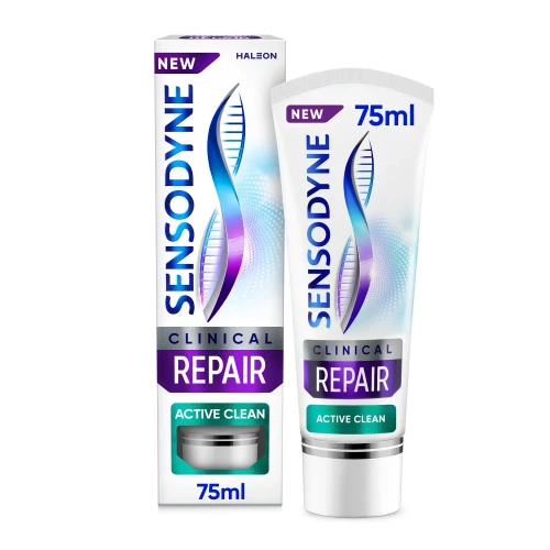 Sensodyne Clinical Repair Active Clean Pasta do zębów z fluorkiem, 75 ml - Pasta do zębów z nadwrażliwością - 1