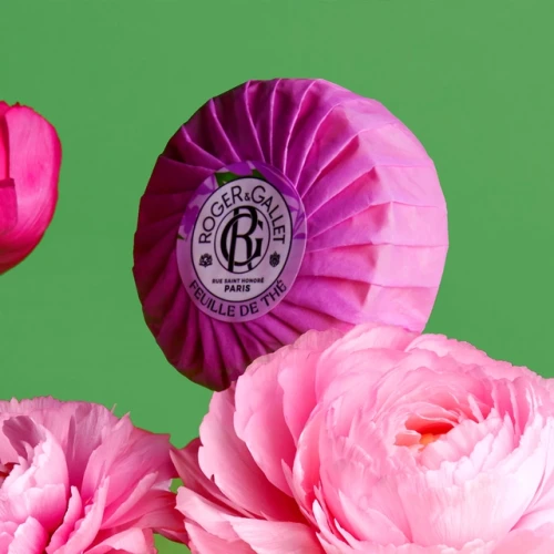 Roger & Gallet Mydło well-being Feuille de the, 100 g - Cytryna kalabryjska - Czarna herbata cejlońska - Drzewo sandałowe - 2
