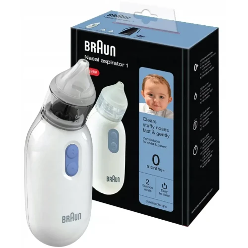 Braun BNA 100 Aspirator do nosa dla niemowląt od 0 m+, 1 sztuka - Pomaga delikatne usuwać katar - 1