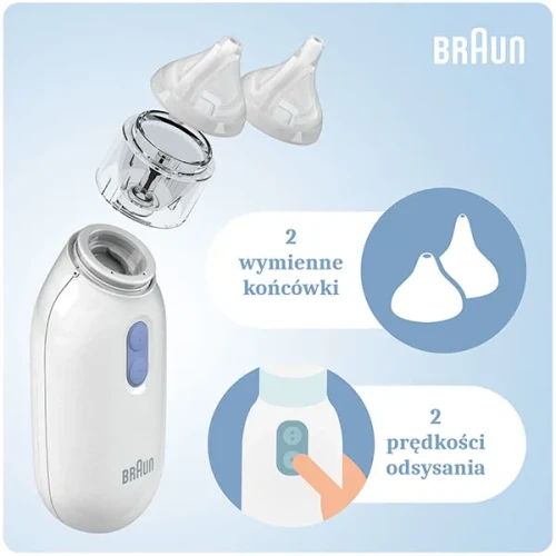 Braun BNA 100 Aspirator do nosa dla niemowląt od 0 m+, 1 sztuka - Pomaga delikatne usuwać katar - 4