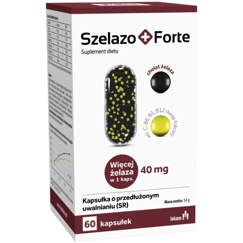 Szelazo + Forte, 60 kapsułek - Uzupełnienia zapotrzebowania na żelazo i witaminy krwiotwórcze - 2