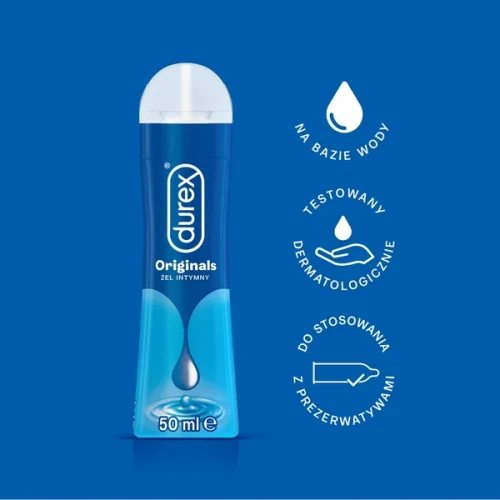 Durex Originals, naturalny żel intymny, 50 ml - Lubrykant nawilżający na bazie wody - 1