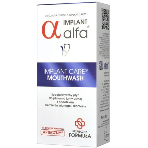 Alfa Implant płyn do płukania jamy ustnej, 200 ml - Po zabiegach chirurgicznych i wszczepieniu implantów - 1