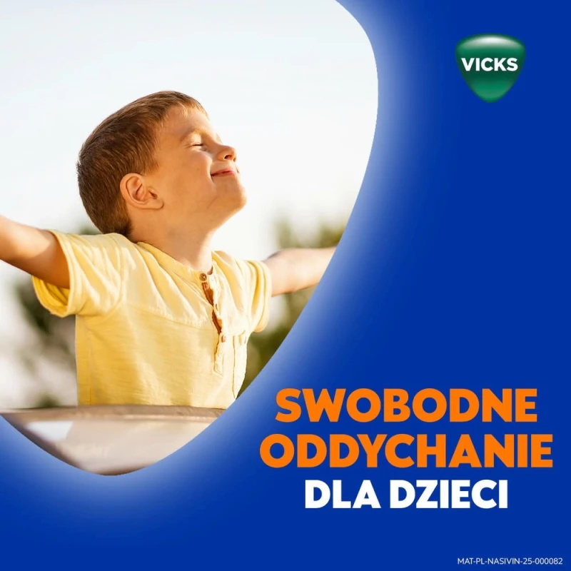 Nasivin Vicks Kids 0,25 mg/ml, aerozol do nosa 10 ml - Dla dzieci od 1. do 6. roku życia – zmniejsza obrzęk, odtyka nos, ułatwia oddychanie - 1
