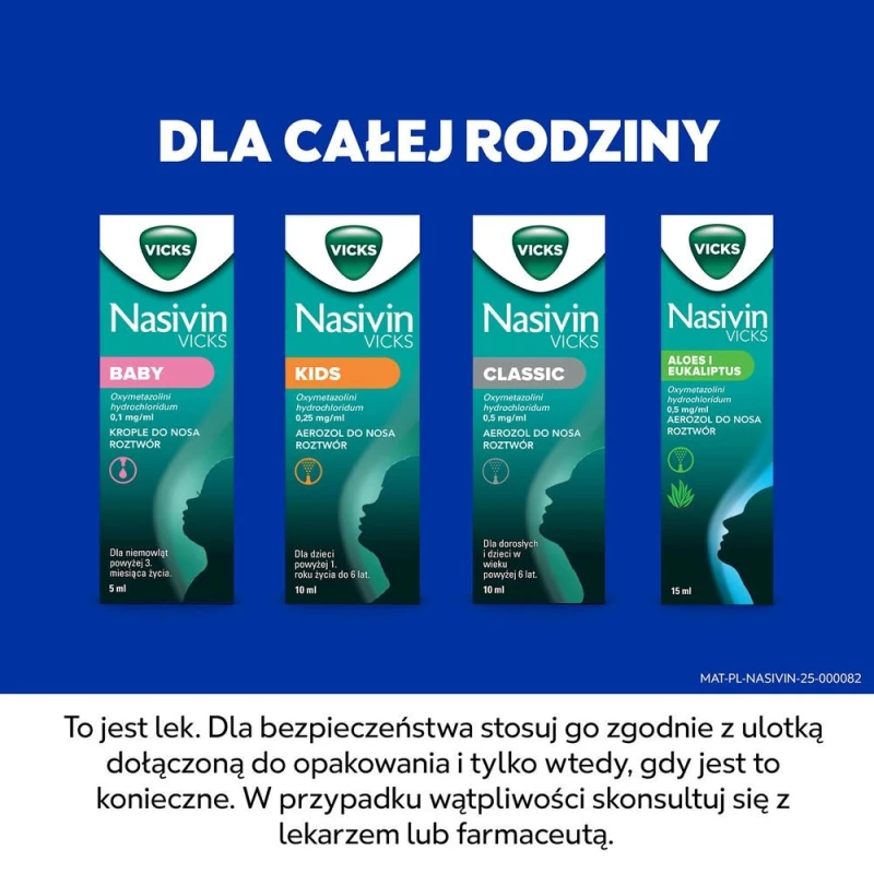 Nasivin Vicks Kids 0,25 mg/ml, aerozol do nosa 10 ml - Dla dzieci od 1. do 6. roku życia – zmniejsza obrzęk, odtyka nos, ułatwia oddychanie - 7
