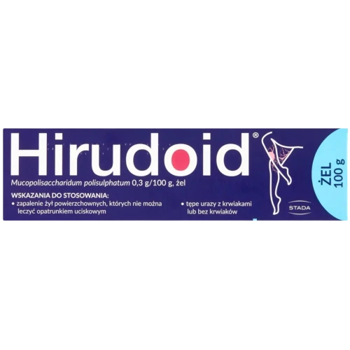 Hirudoid 0,3 g/100 g, żel 100 g - Na stłuczenia, obrzęki i krwiaki  - 1