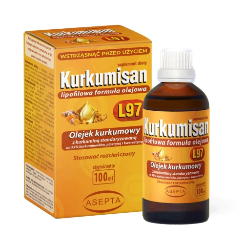 Kurkumisan L97 Krople, 100 ml - Olejek kurkumowy z kurkumą standaryzowaną - 1