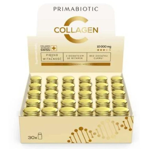 Primabiotic Collagen 10 000 mg, 30 buteleczek po 30 ml - Kolagen w shotach z witaminami - 1