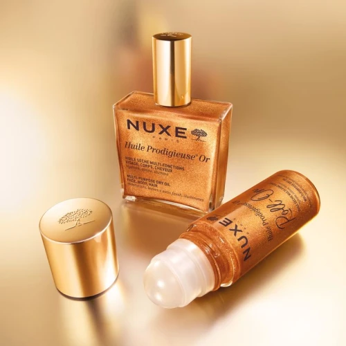 Nuxe Huile Prodigieuse Or Suchy olejek z drobinkami w roll-onie, 60 ml - Multifunkcyjny olejek z drobinkami złota - 5