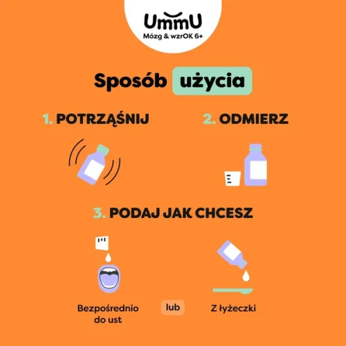 UmmU Mózg & Wzrok 6+, 150 ml - Kwasy omega, które wspierają prawidłowe funkcjonowanie mózgu i wzroku - 4