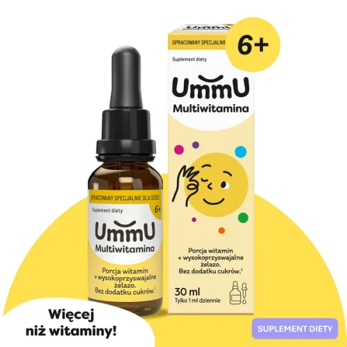 UmmU Multiwitamina 6+ smak pomarańczowy, płyn 30 ml - Witaminy i wysokoprzyswajalne żelazo bez dodatku cukrów dla dzieci powyżej 6. roku życia - 4