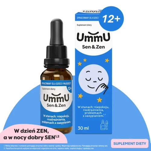 UmmU Sen & Zen 12+, krople 30 ml - Dla dzieci powyżej 12 roku życia w stanach niepokoju i rozdrażnienia - 2