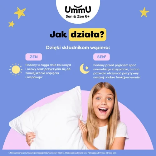 UmmU Sen & Zen 6+ Krople, 30 ml - Dla dzieci powyżej 6 roku życia w stanach niepokoju i przy problemach z zasypianiem - 1