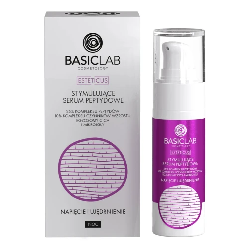 BasicLab Esteticus 25% Kompleksu Peptydów Stymulujące serum do twarzy, 30 ml - 1