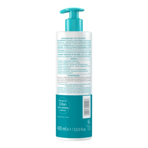 Oillan Skin Control Wygładzający żel do mycia ciała i twarzy, 400 ml - Oczyszczanie i wygładzenie skóry z grudkami, trądzikiem i rogowaceniem - 1