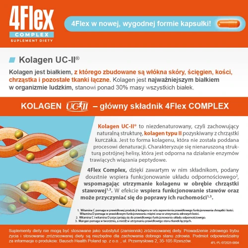 4Flex Complex, 30 kapsułek - Zwiększenie sprawności ruchowej i ochrona stawów - 4
