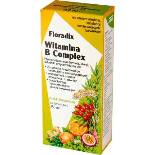 Floradix Witamina B Complex, płyn 250 ml - Dawka witamin z grupy B dla dorosłych i dzieci od 3. roku życia - 2