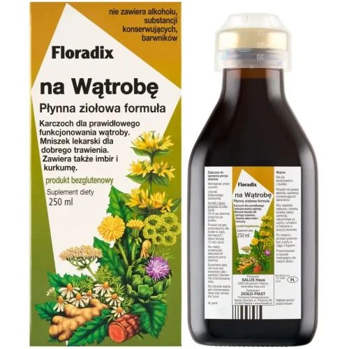 Floradix Na Wątrobę, płyn 250 ml - Dla osób z problemami trawiennymi, które chcą zadbać o wątrobę - 1