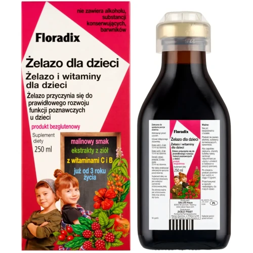 Floradix Żelazo dla dzieci, płyn 250 ml - 1