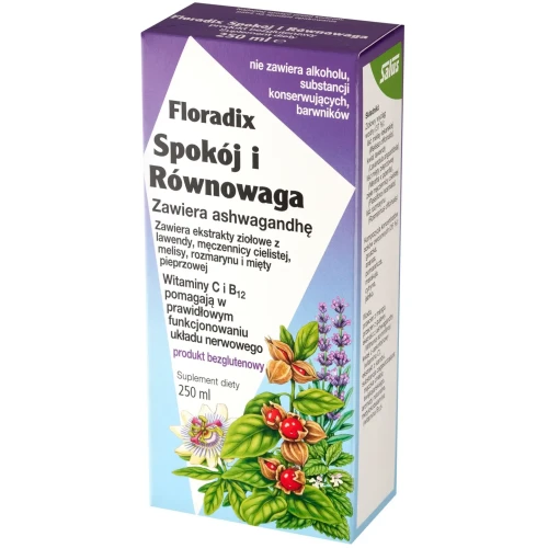 Floradix Spokój i Równowaga, płyn 250 ml - Z ekstraktem z Ashwagandhy, która zwiększa odporność na stres - 2