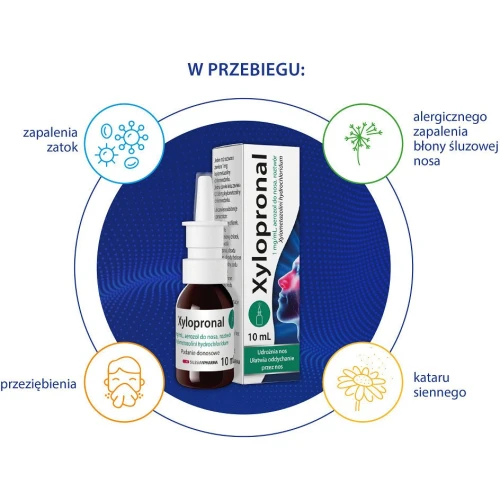 Xylopronal, 1 mg/ml, aerozol do nosa, 10 ml - Na katar i zatkany nos  - 2