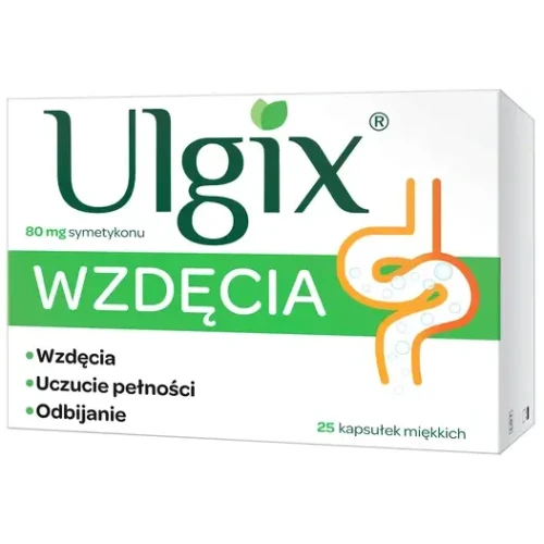 Ulgix Wzdęcia 80mg, 25  kapsułek miękkich - Na wzdęcia i uczucie pełności - 1