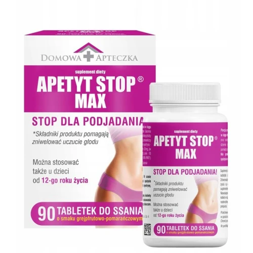 Domowa Apteczka Apetyt Stop Max, 90 tabletek do ssania - Ze składnikami, które wspierają kontrolę apetytu  - 1