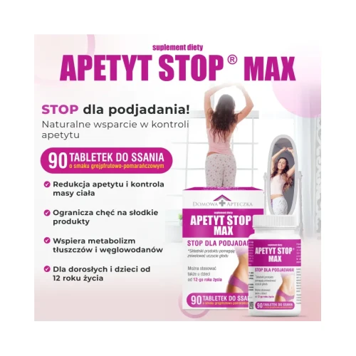 Domowa Apteczka Apetyt Stop Max, 90 tabletek do ssania - Ze składnikami, które wspierają kontrolę apetytu  - 2