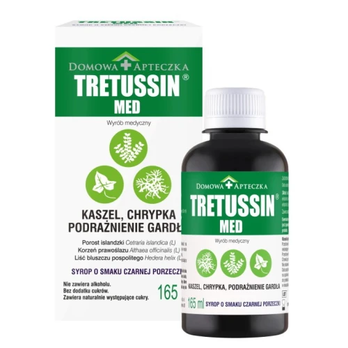 Tretussin Med Syrop, 165 ml - Na podrażnione gardło i kaszel, z porostem islandzkim - 1