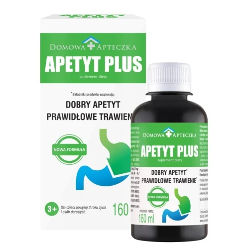 Domowa Apteczka Apetyt Plus, płyn 160 ml - Wspiera apetyt i prawidłowe trawienie, bez dodatku cukru - 1