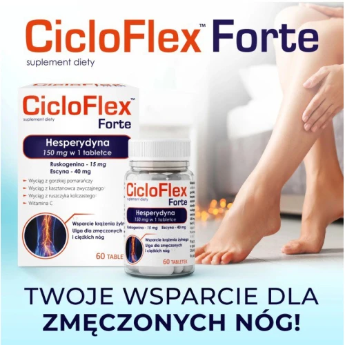 CicloFlex Forte, 60 tabletek - Z  hesperydyną, kasztanowcem, ruszczykiem i witaminą C - 2