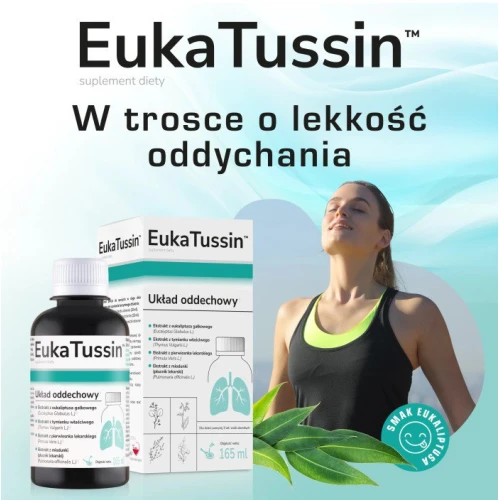 EukaTussin, płyn 165 ml - Z ekstraktami ziołowymi na podrażnione gardło i dolegliwości dróg oddechowych - 6