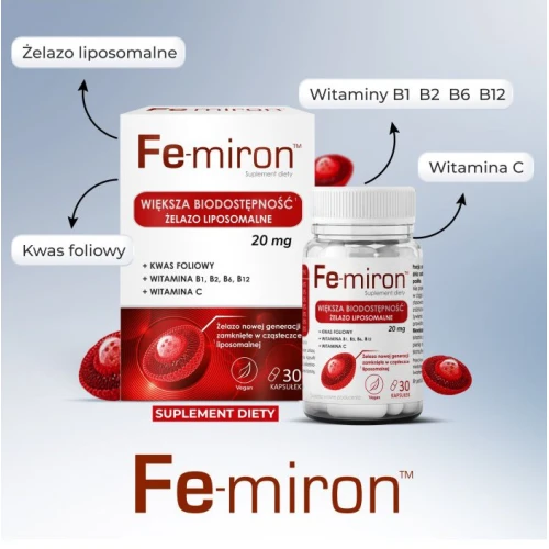 Fe-miron, 30 kapsułek - Nowoczesna liposomalna forma żelaza - 4