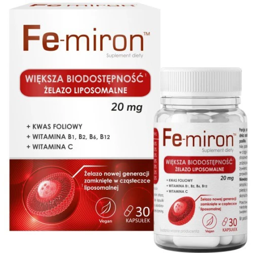 Fe-miron, 30 kapsułek - Nowoczesna liposomalna forma żelaza - 5