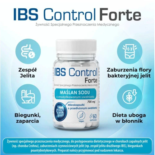 IBS Control Forte Maślan Sodu, 60 kapsułek - Wsparcie regeneracji i odbudowy nabłonka jelitowego - 3