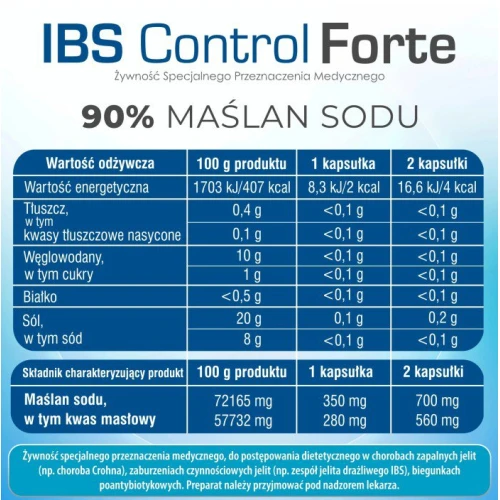 IBS Control Forte Maślan Sodu, 60 kapsułek - Wsparcie regeneracji i odbudowy nabłonka jelitowego - 4