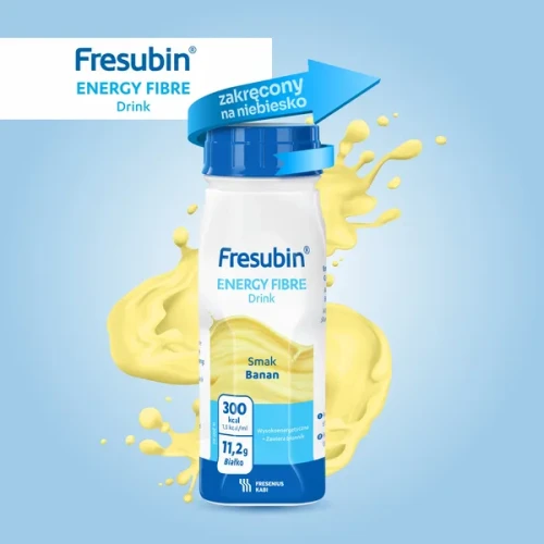 Fresubin Energy Fibre Drink o smaku bananowym, 4 x 200 ml - Dieta wysokoenergetyczna z błonnikiem - 1