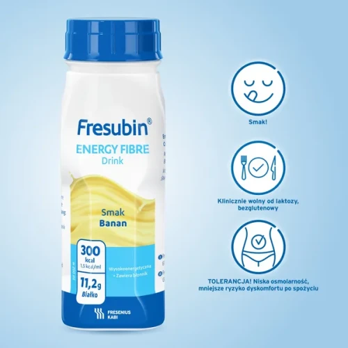 Fresubin Energy Fibre Drink o smaku bananowym, 4 x 200 ml - Dieta wysokoenergetyczna z błonnikiem - 2