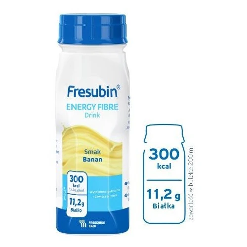 Fresubin Energy Fibre Drink o smaku bananowym, 4 x 200 ml - Dieta wysokoenergetyczna z błonnikiem - 3