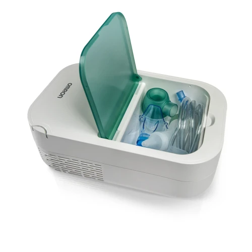 Omron DuoBaby NE-C301-E Nebulizator kompresorowy 2w1, 1sztuka - Nebulizator z aspiratorem do nosa dla niemowląt i dzieci - 1