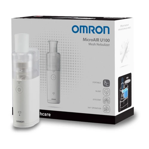 Omron MicroAIR U100 NE-U100-E Nebulizator ultradźwiękowy, 1 sztuka - Kompaktowe wsparcie w leczeniu dróg oddechowych - 2